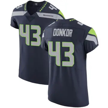 Men's Aaron Donkor Seattle Seahawks Elite Navy Team Color Vapor Untouchable Jersey