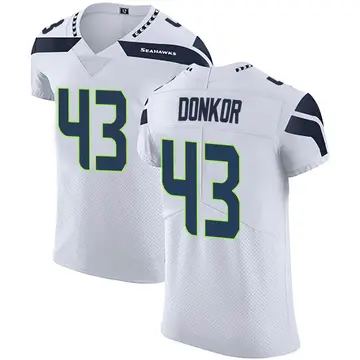 Men's Aaron Donkor Seattle Seahawks Elite White Vapor Untouchable Jersey