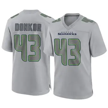 Men's Aaron Donkor Seattle Seahawks Game Gray Atmosphere Fashion Jersey