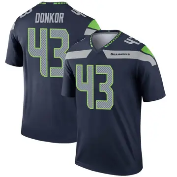 Men's Aaron Donkor Seattle Seahawks Legend Navy Jersey