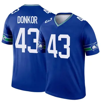 Men's Aaron Donkor Seattle Seahawks Legend Royal Throwback Jersey