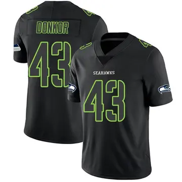 Men's Aaron Donkor Seattle Seahawks Limited Black Impact Jersey