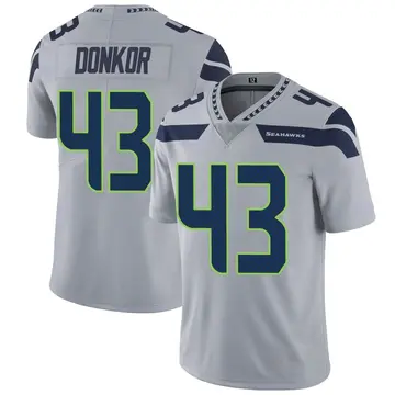 Men's Aaron Donkor Seattle Seahawks Limited Gray Alternate Vapor Untouchable Jersey