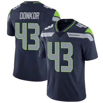 Men's Aaron Donkor Seattle Seahawks Limited Navy Team Color Vapor Untouchable Jersey