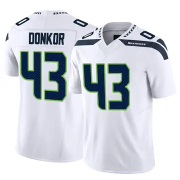 Men's Aaron Donkor Seattle Seahawks Limited White Vapor F.U.S.E. Jersey