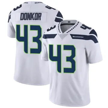 Men's Aaron Donkor Seattle Seahawks Limited White Vapor Untouchable Jersey