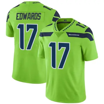 Men's Braylon Edwards Seattle Seahawks Limited Green Color Rush Neon Jersey