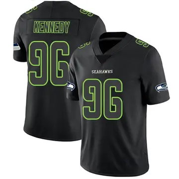 Limited Men's Cortez Kennedy Silver Jersey - #96 Football Seattle Seahawks  Inverted Legend Size 40/M