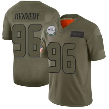 Limited Youth Cortez Kennedy Green Jersey - #96 Football Seattle Seahawks  100th Season Rush Vapor Untouchable Size S(10-12)