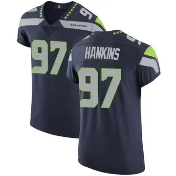 Men's Johnathan Hankins Seattle Seahawks Elite Navy Team Color Vapor Untouchable Jersey