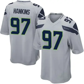 Men's Johnathan Hankins Seattle Seahawks Game Gray Alternate Jersey