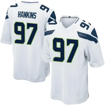 Men's Johnathan Hankins Seattle Seahawks Game White Jersey