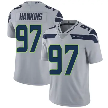 Men's Johnathan Hankins Seattle Seahawks Limited Gray Alternate Vapor Untouchable Jersey