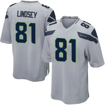 Men's Tyjon Lindsey Seattle Seahawks Game Gray Alternate Jersey