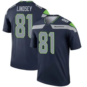 Men's Tyjon Lindsey Seattle Seahawks Legend Navy Jersey