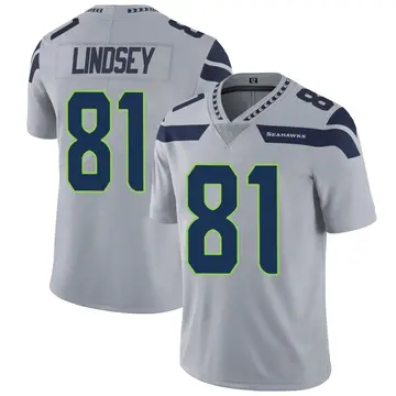 Men's Tyjon Lindsey Seattle Seahawks Limited Gray Alternate Vapor Untouchable Jersey