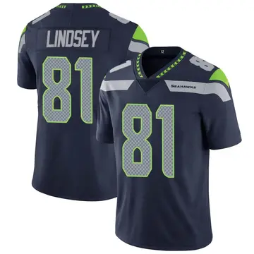 Men's Tyjon Lindsey Seattle Seahawks Limited Navy Team Color Vapor Untouchable Jersey