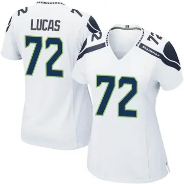 Men's Limited Seattle Seahawks NO.72 Abraham Lucas Color Rush Neon Jersey -  Green