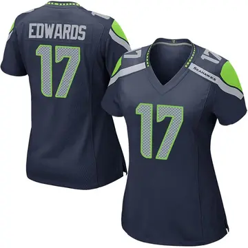 Women's Braylon Edwards Seattle Seahawks Game Navy Team Color Jersey