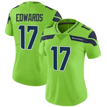 Women's Braylon Edwards Seattle Seahawks Limited Green Color Rush Neon Jersey