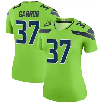 Women's Eric Garror Seattle Seahawks Legend Green Color Rush Neon Jersey