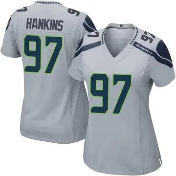 Women's Johnathan Hankins Seattle Seahawks Game Gray Alternate Jersey