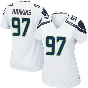 Women's Johnathan Hankins Seattle Seahawks Game White Jersey