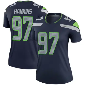 Women's Johnathan Hankins Seattle Seahawks Legend Navy Jersey