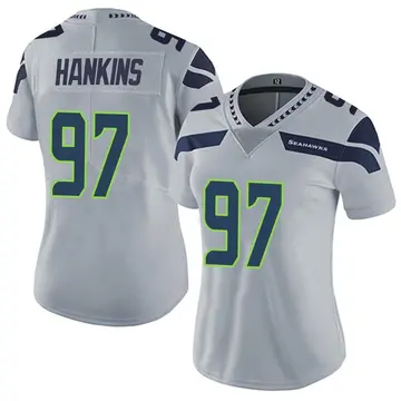 Women's Johnathan Hankins Seattle Seahawks Limited Gray Alternate Vapor Untouchable Jersey