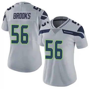 Jordyn Brooks Men's Nike Gray Seattle Seahawks Alternate Custom Game Jersey Size: 3XL