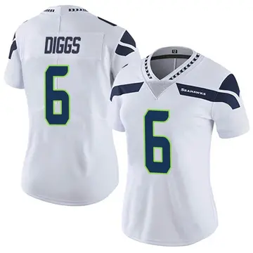 Men's Limited Seattle Seahawks NO.6 Quandre Diggs Color Rush Neon Jersey -  Green