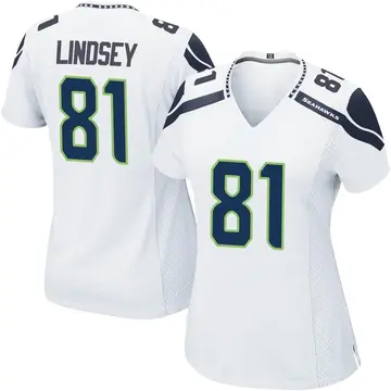 Women's Tyjon Lindsey Seattle Seahawks Game White Jersey