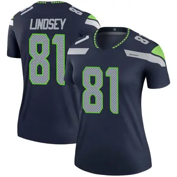 Women's Tyjon Lindsey Seattle Seahawks Legend Navy Jersey