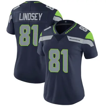 Women's Tyjon Lindsey Seattle Seahawks Limited Navy Team Color Vapor Untouchable Jersey