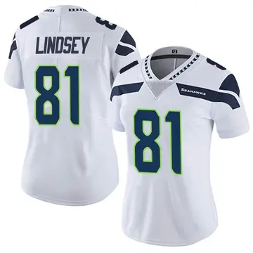 Women's Tyjon Lindsey Seattle Seahawks Limited White Vapor Untouchable Jersey