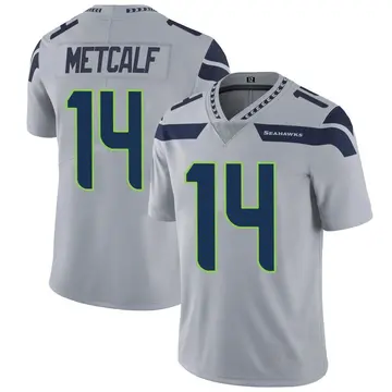 Limited Women's D.K. Metcalf Grey Alternate Jersey - #14 Football Seattle  Seahawks 100th Season Vapor Untouchable Size S